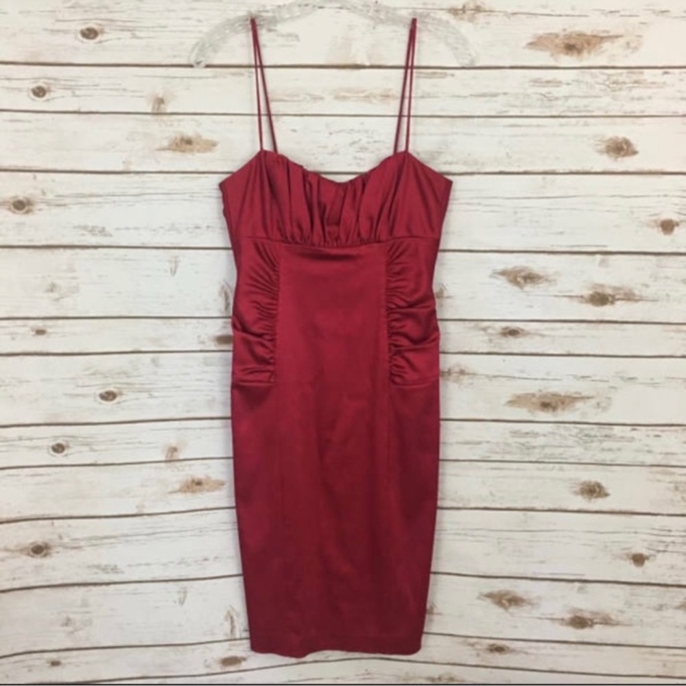 David Meister red dress